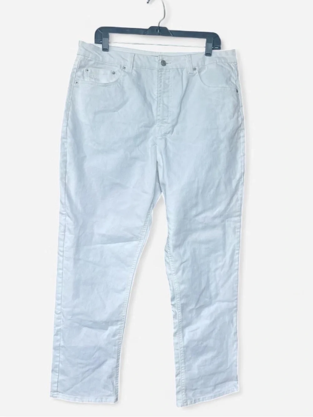 Frye White Denim Waistband with Branded Label